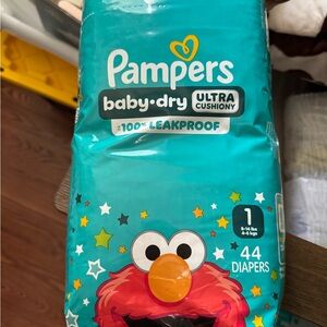 Pampers Baby-Dry Diapers with Elmo Design - Teal